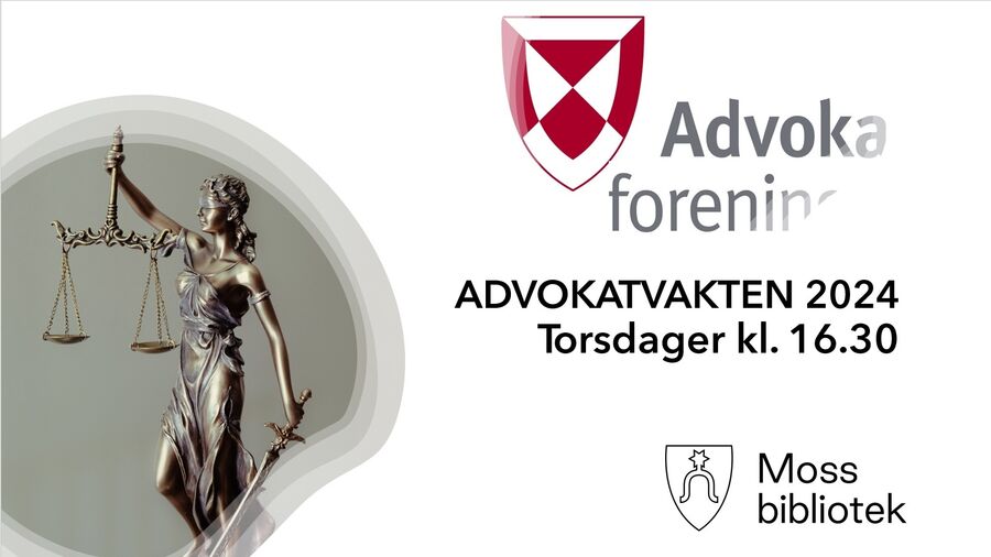 Logo for advokatforeningen og illustrasjon